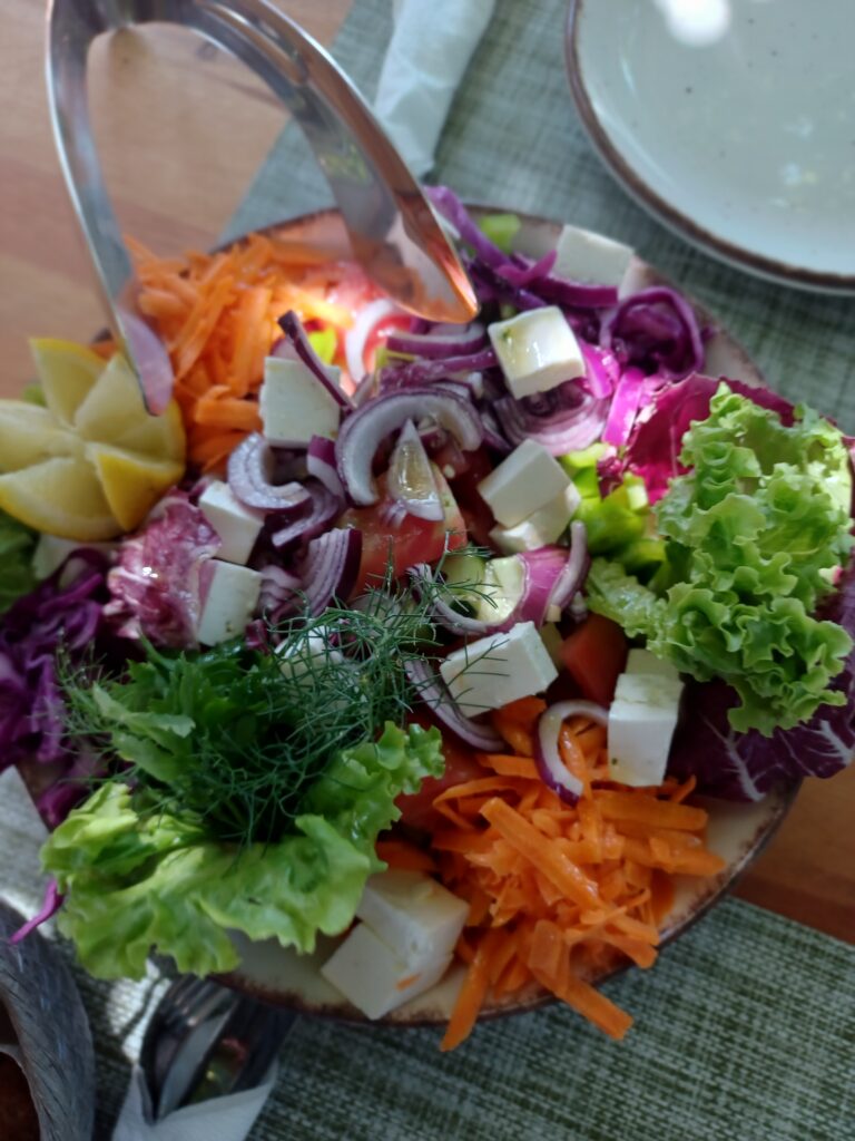 Fresh, seasonal and colorful salad